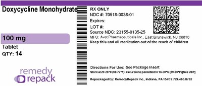 Doxycycline Monohydrate 100mg 70518 0038 01